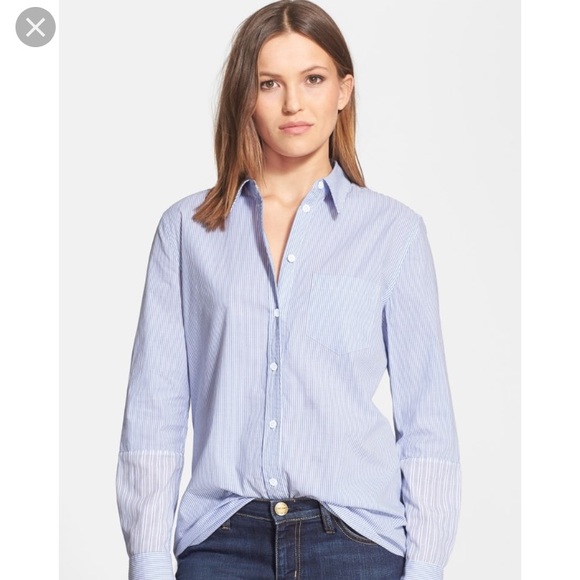 Equipment Tops - Equipment ‘Reese’ Contrast Stripe Shirt